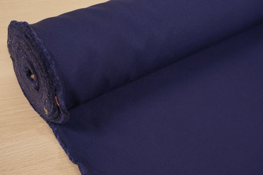 Canvas Cotone Tinta Unita Giapponese — Blu Navy
