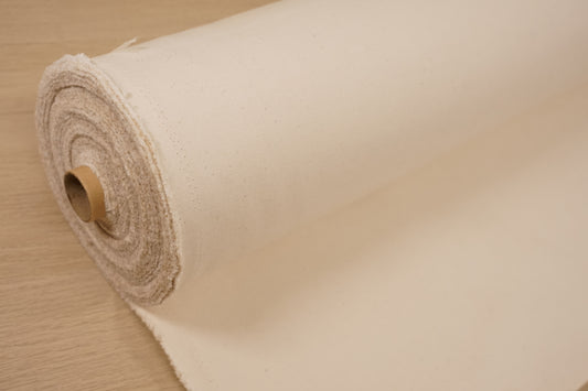 Canvas Cotone Tinta Unita Giapponese — Ecrù