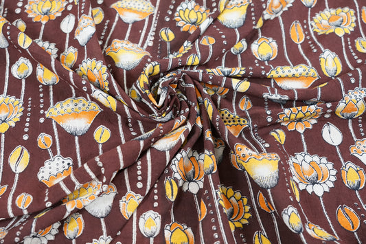 Indian Floral - Bordeaux