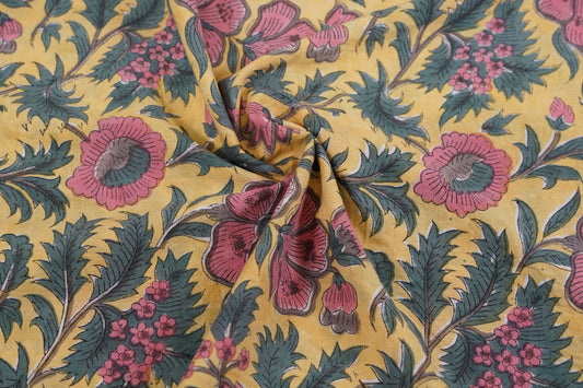 Indian Floral - Giallo & Rosa