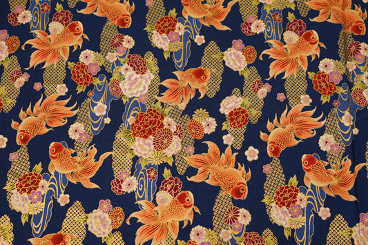 Regina dei Pesci Rossi - Botan to Kingyo - Blu Navy