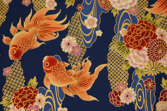 Regina dei Pesci Rossi - Botan to Kingyo - Blu Navy