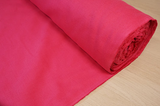 Canvas Lino Cotone Tinta Unita — Fucsia