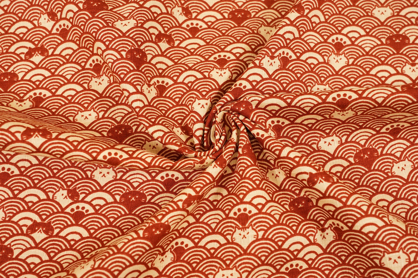 Seigaiha Neko - Onde e Gatti - Mattone