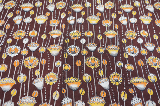 Indian Floral - Bordeaux