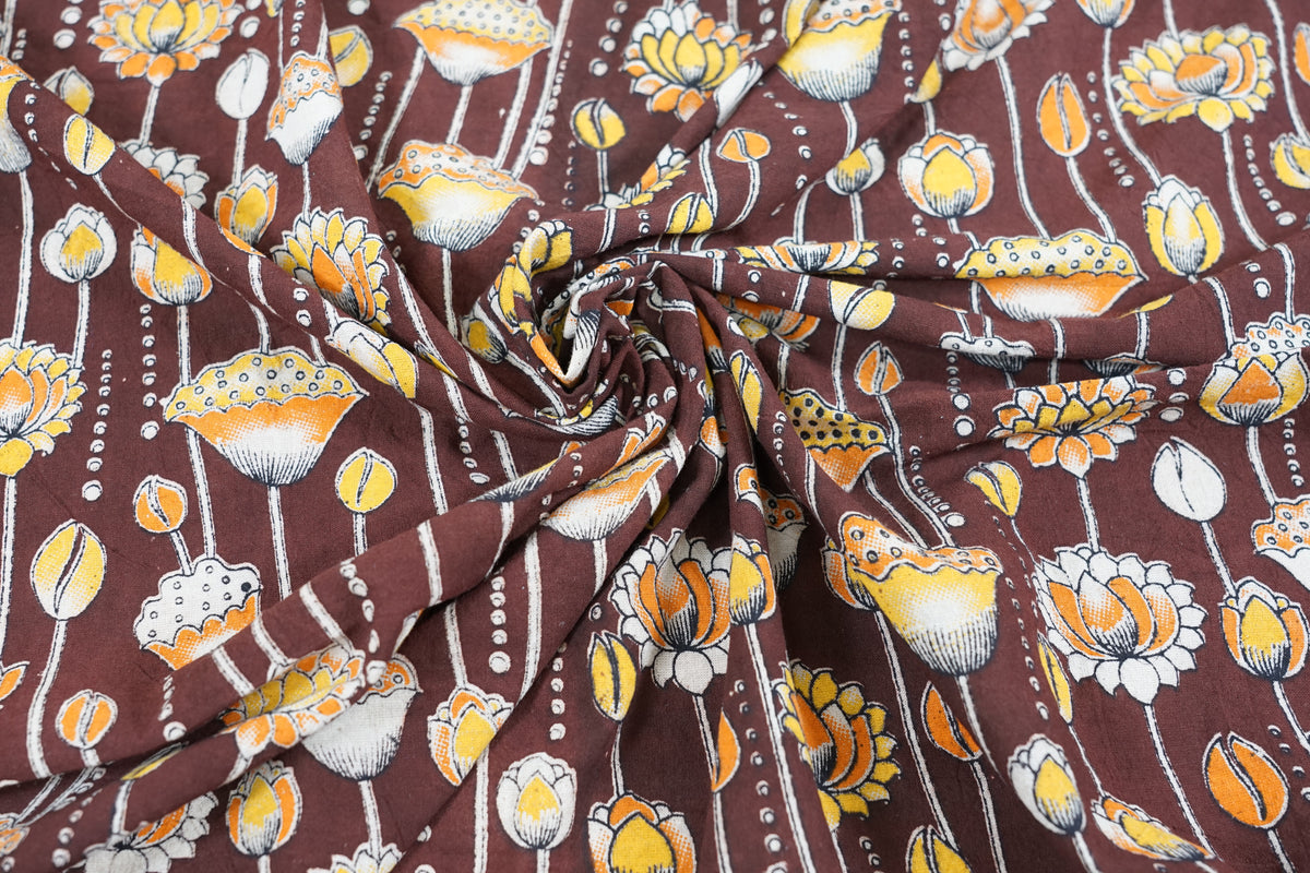 Indian Floral - Bordeaux