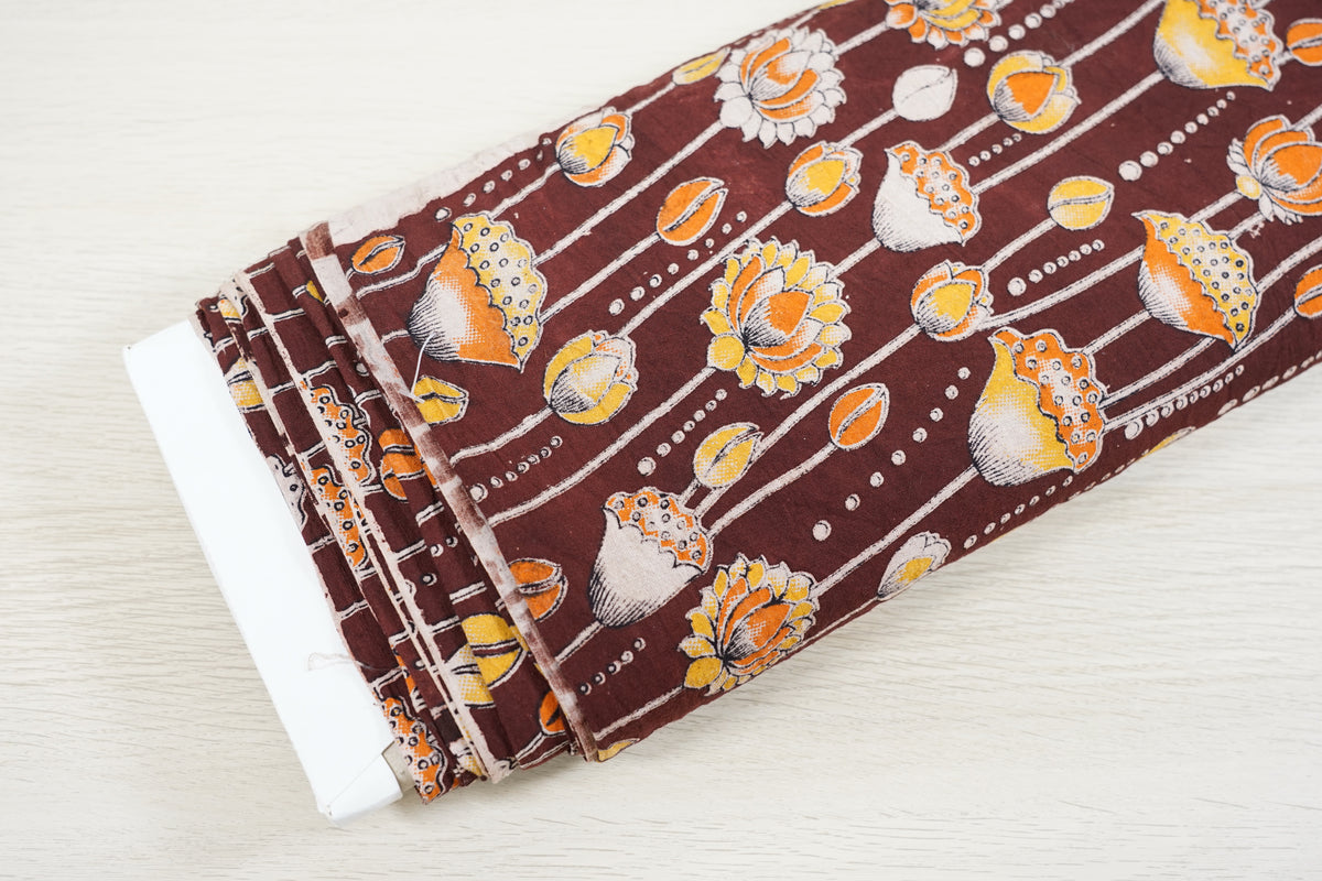 Indian Floral - Bordeaux
