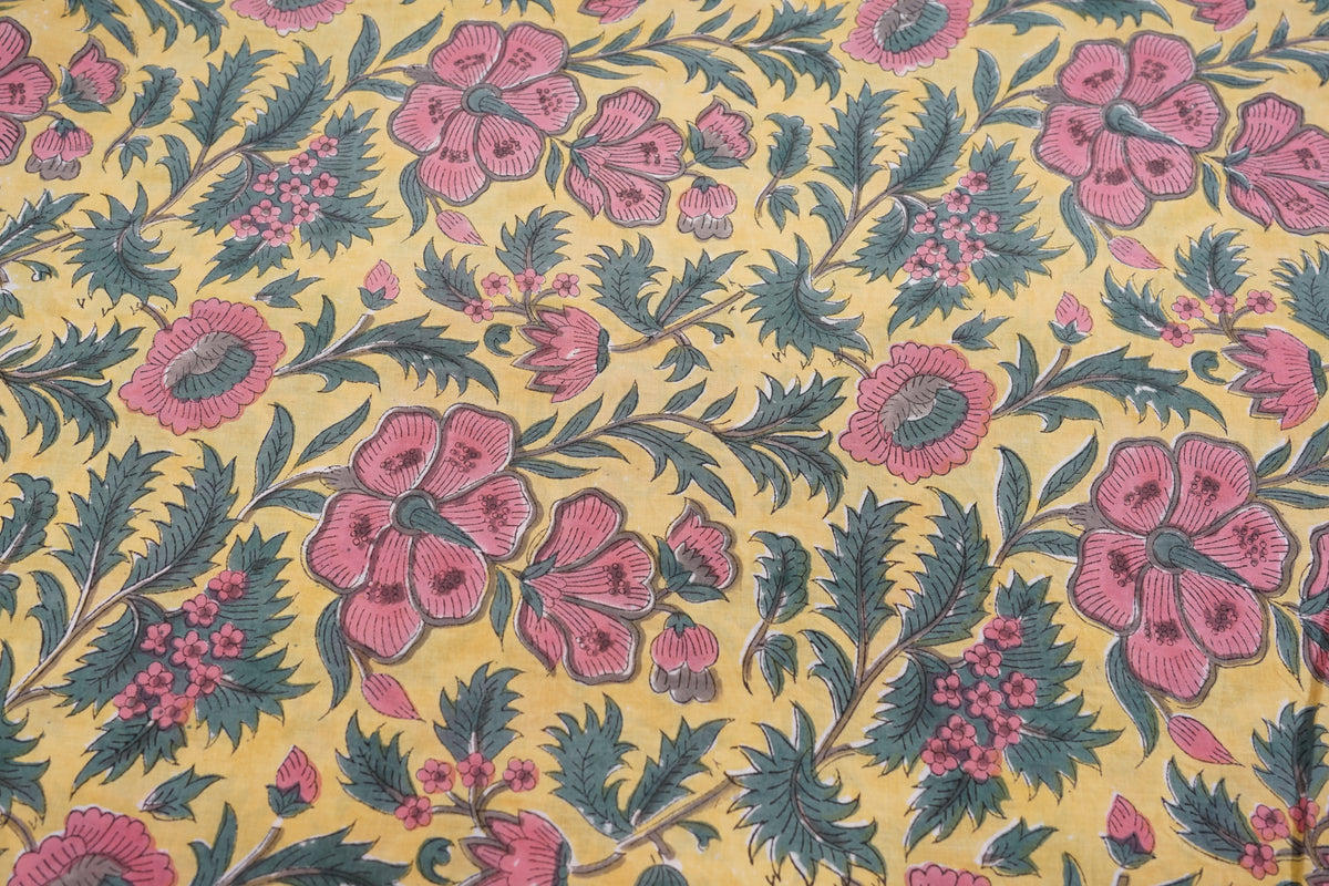 Indian Floral - Giallo & Rosa