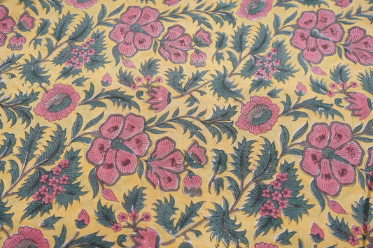 Indian Floral - Giallo & Rosa