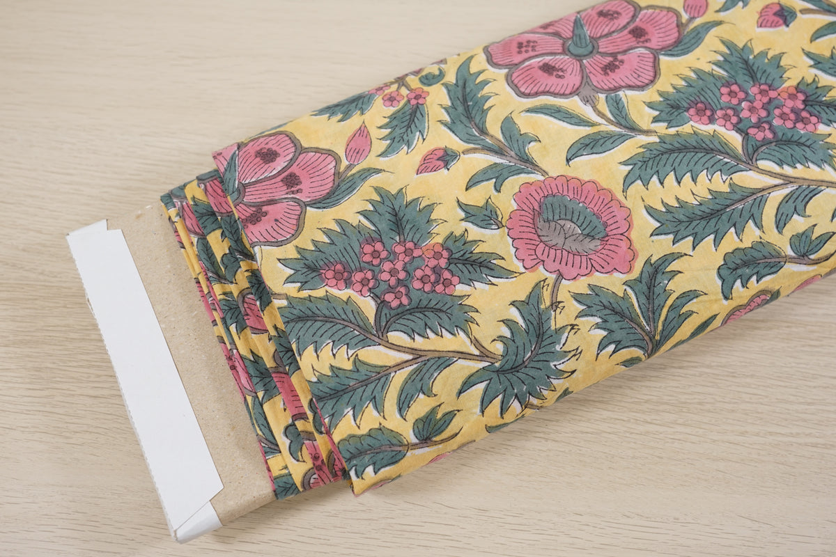 Indian Floral - Giallo & Rosa