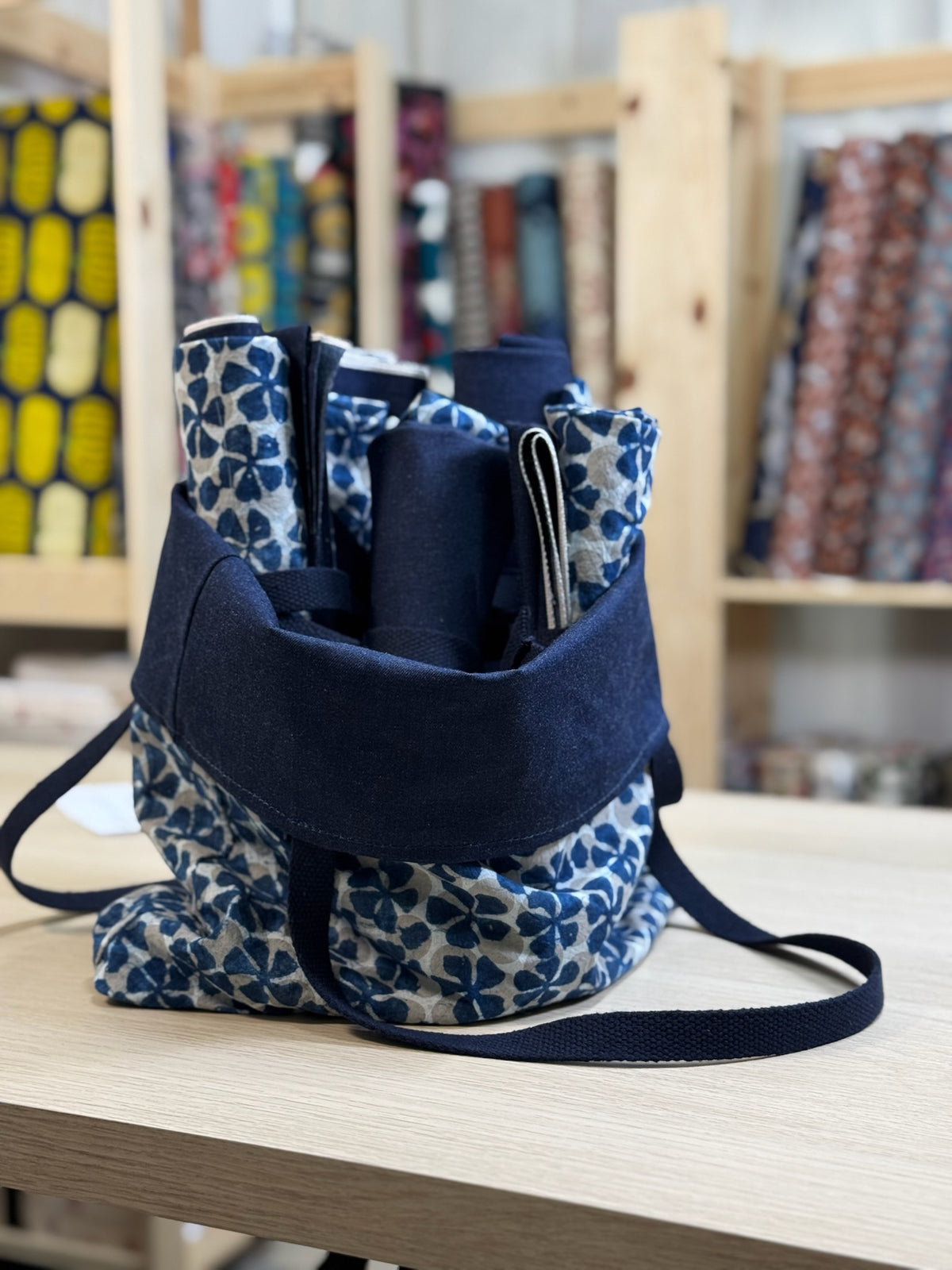 Kit Tote Bag Double Face – Denim Giapponese & Indaco Bagru Indiano