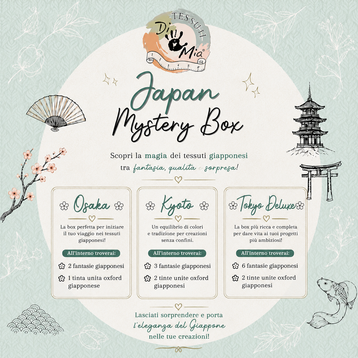 Japan Mystery Box – Selezione Fat Quarter Giapponesi Assortiti