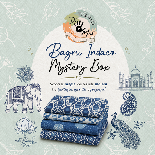 Bagru Indaco Mystery Box – Selezione Fat Quarter Artigianali Indiani