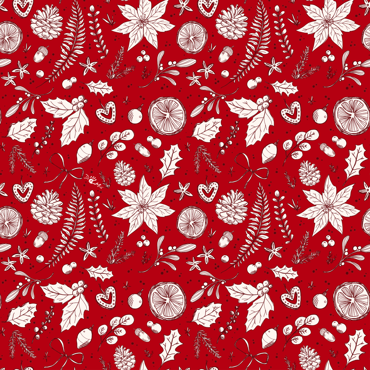 DiManoMia Originals - Vintage Christmas - Rosso