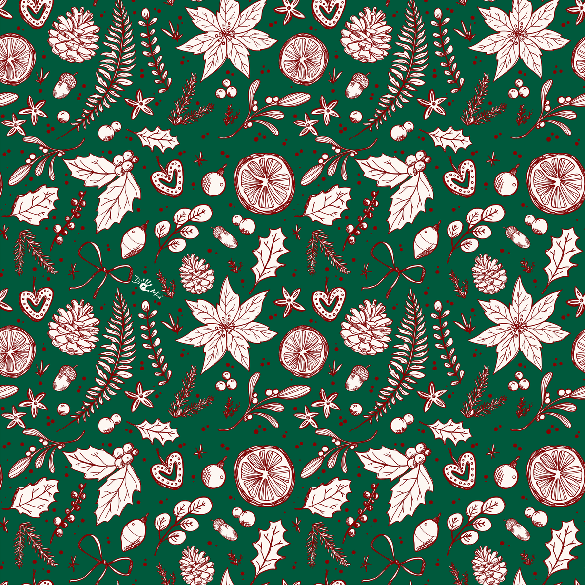 DiManoMia Originals - Vintage Christmas - Verde